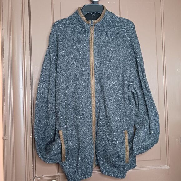 Woolrich Men's size L Jacket Sweater Dark Grey Brown Color - Picture 2 of 11